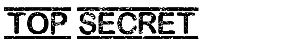 Top Secret font preview